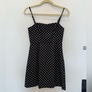 French Connection Black and White Polka Dot Mini Dress